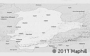 Silver Style Panoramic Map of East Nimar (Khandwa)