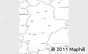 Blank Simple Map of East Nimar (Khandwa)