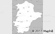Gray Simple Map of East Nimar (Khandwa)