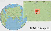 Savanna Style Location Map of Guna
