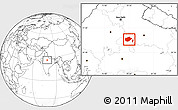 Blank Location Map of Gwalior