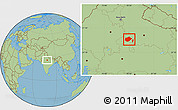Savanna Style Location Map of Gwalior