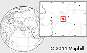 Blank Location Map of Indore