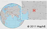 Gray Location Map of Indore