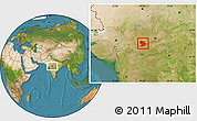 Satellite Location Map of Indore