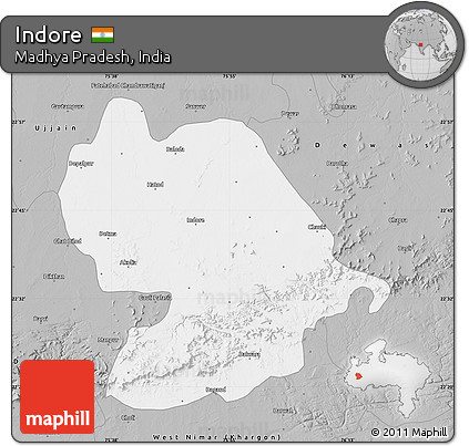 Gray Map of Indore
