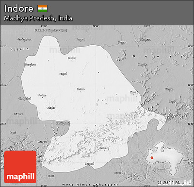 Gray Map of Indore