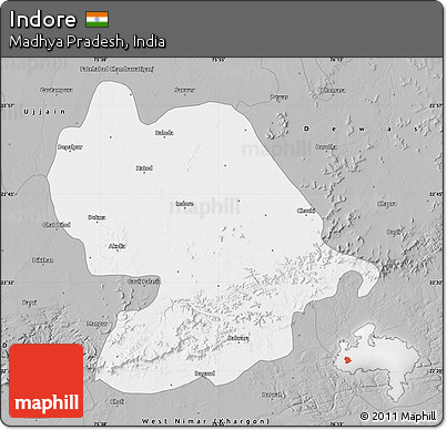 Gray Map of Indore