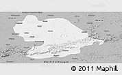 Gray Panoramic Map of Indore
