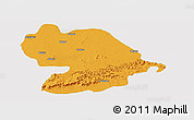 Political Panoramic Map of Indore, cropped outside