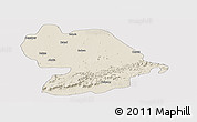 Shaded Relief Panoramic Map of Indore, cropped outside