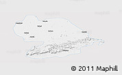 Silver Style Panoramic Map of Indore, single color outside