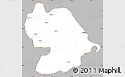Gray Simple Map of Indore, cropped outside