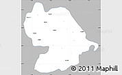 Gray Simple Map of Indore, single color outside