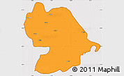 Political Simple Map of Indore, cropped outside