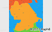 Political Simple Map of Indore