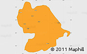 Political Simple Map of Indore, single color outside