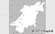 Gray Simple Map of Jabalpur