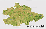 Satellite 3D Map of Mandla, cropped outside