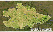 Satellite 3D Map of Mandla, darken