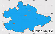 Political Simple Map of Mandla, cropped outside