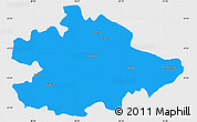 Political Simple Map of Mandla, single color outside