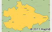 Savanna Style Simple Map of Mandla, cropped outside