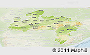 Physical Panoramic Map of Madhya Pradesh, lighten