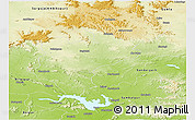 Physical Panoramic Map of Raigarh