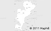 Silver Style Simple Map of Raigarh