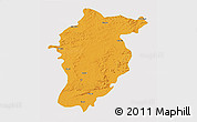Political 3D Map of Seoni, cropped outside