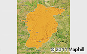 Political 3D Map of Seoni, satellite outside