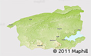 Physical 3D Map of Sidhi, cropped outside