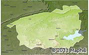 Physical 3D Map of Sidhi, darken