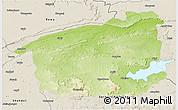 Physical 3D Map of Sidhi, shaded relief outside
