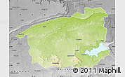 Physical Map of Sidhi, desaturated