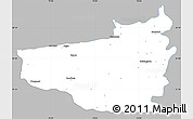 Gray Simple Map of West Nimar (Khargon), single color outside