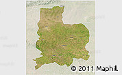 Satellite 3D Map of Akola, lighten