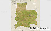 Satellite 3D Map of Akola, shaded relief outside