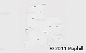 Silver Style 3D Map of Akola, single color outside