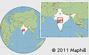 Savanna Style Location Map of Akola, highlighted country, highlighted parent region, within the entire country