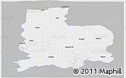 Gray Panoramic Map of Akola, single color outside