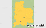 Savanna Style Simple Map of Akola, single color outside