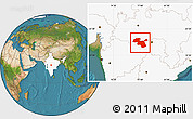 Satellite Location Map of Amravati, highlighted country