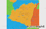 Political 3D Map of Aurangabad
