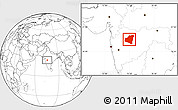 Blank Location Map of Aurangabad