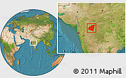 Satellite Location Map of Aurangabad