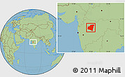 Savanna Style Location Map of Aurangabad