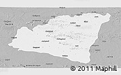 Gray Panoramic Map of Aurangabad