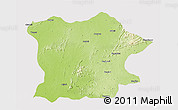 Physical 3D Map of Bhandara, cropped outside